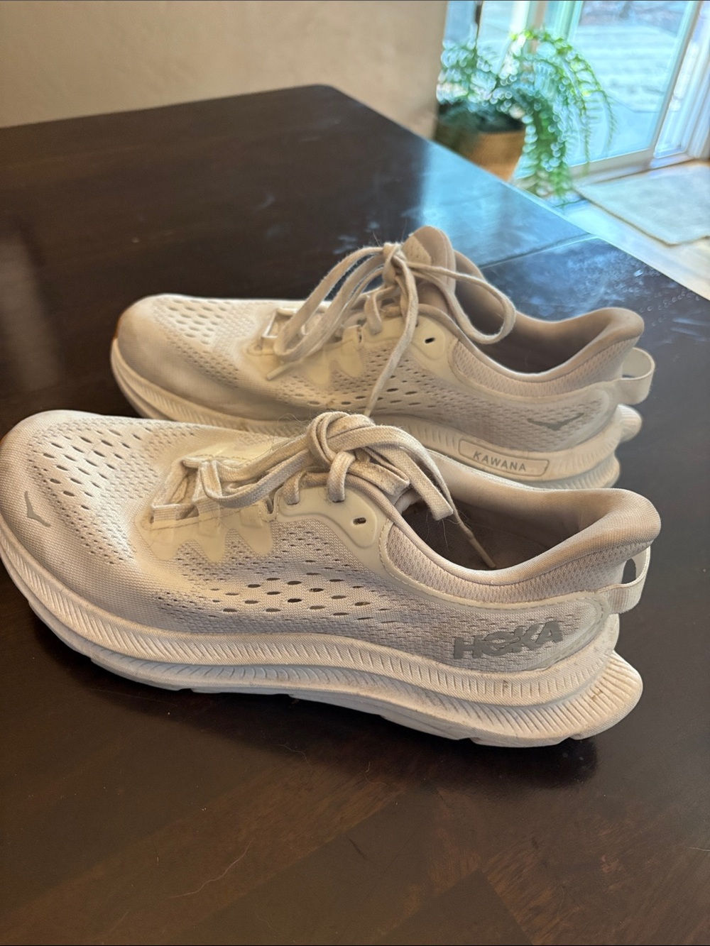 Hoka Kawana Running Shoes in White.